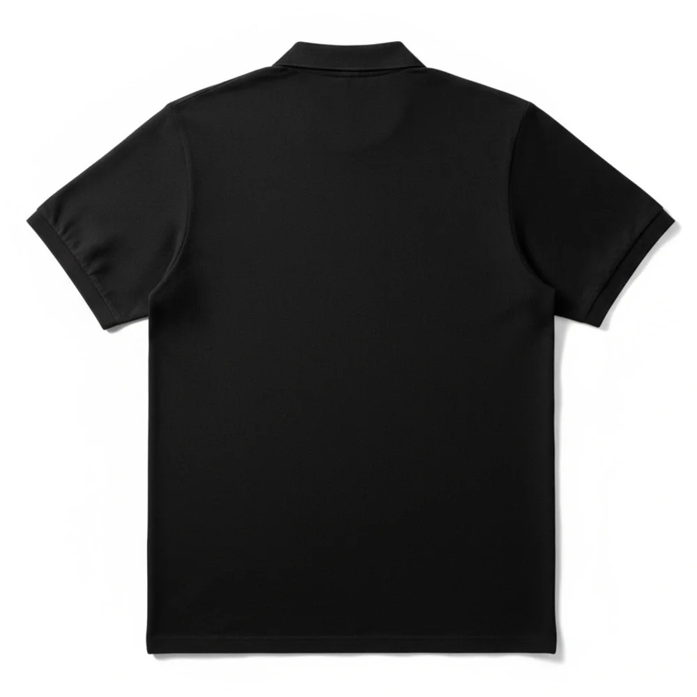 Banana Republic Soft Knit Polo Shirt Classic Black Collared Preppy Tee Black L
